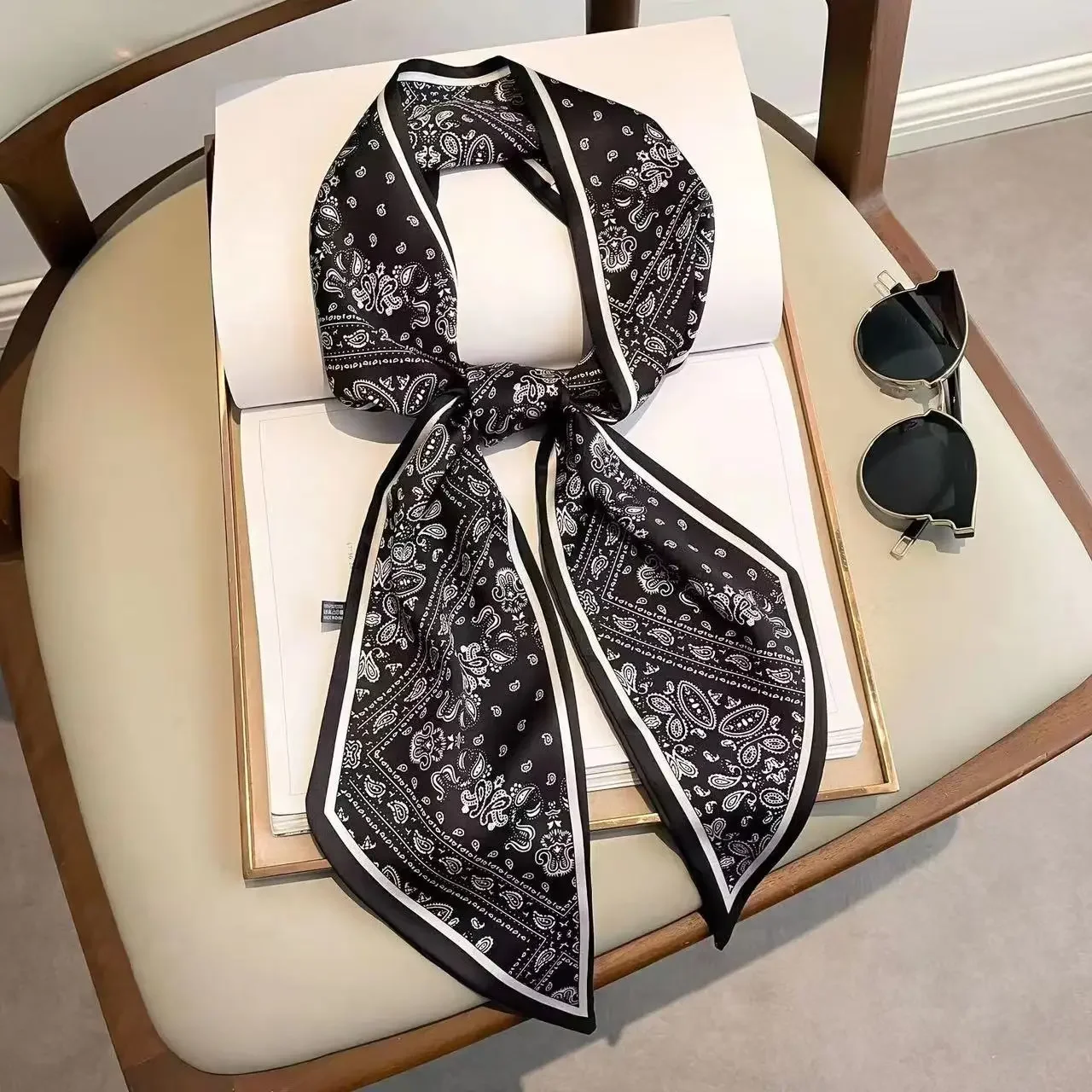 Luxury Bags Trending - Design Print Skinny Scarf Plaid Horse