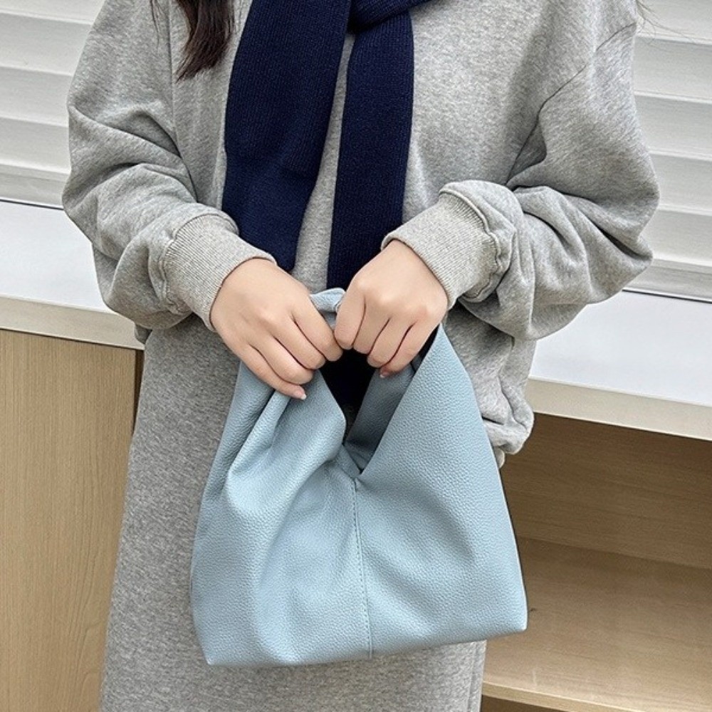 Luxury Bags Affordable - Affordable PU Knotted Wrist Handbag Lightweight