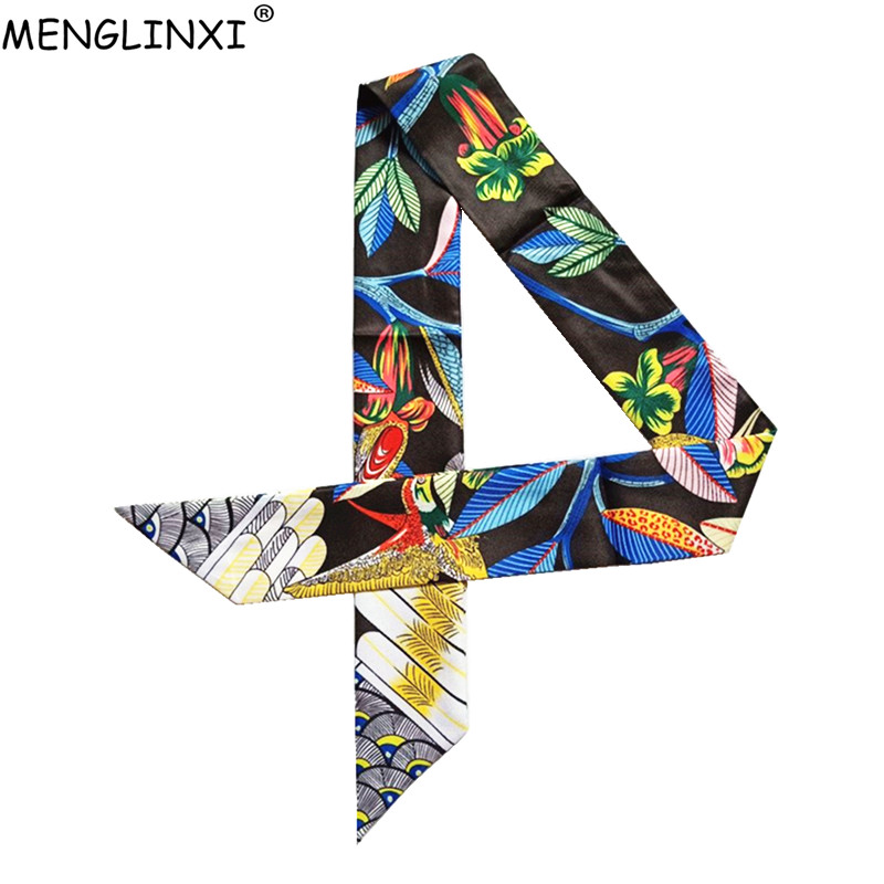 Luxury Bags Trending - Luxury Brand Hummingbird Print Skinny Silk