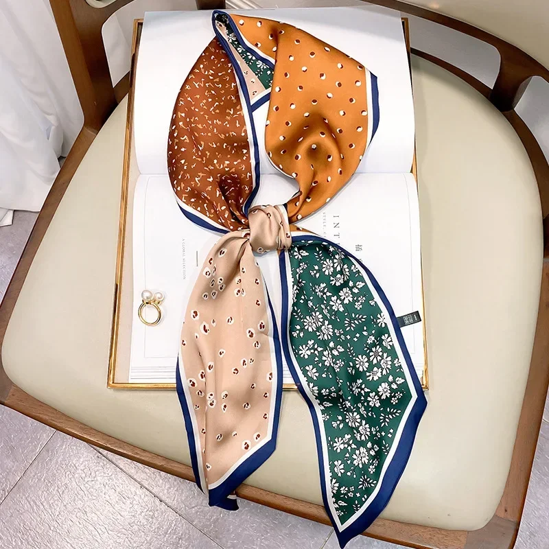Design Print Skinny Scarf Plai - Luxury Bags Trending 评论和价格