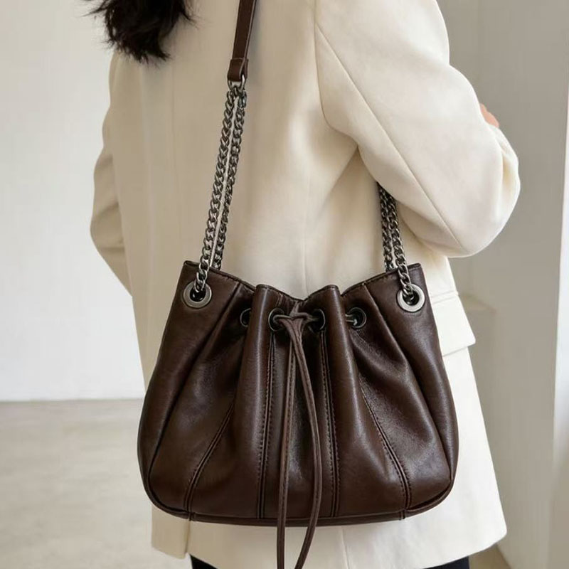 Fashion Drawstring Bucket Bag  - Luxury Bags Sling 评论和价格