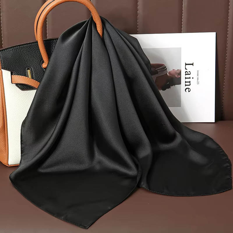 Luxury Solid Color Silk Square - Luxury Bags Office 评论和价格