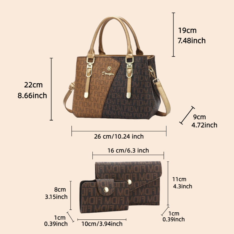 3-piece women's bag set, luxur - Luxury Bags & Leather Repair Of Atlanta Photos 评论和价格