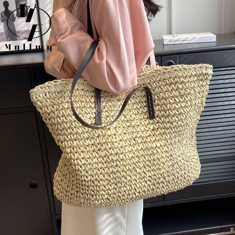 Straw Woven Tote Bags Casual L - Luxury Bags Vendor 评论和价格