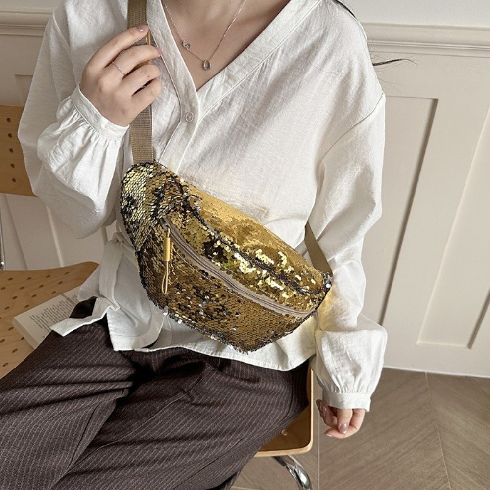 Luxury Glitter Sequin Waist Pa - Luxury Bags Korea 评论和价格