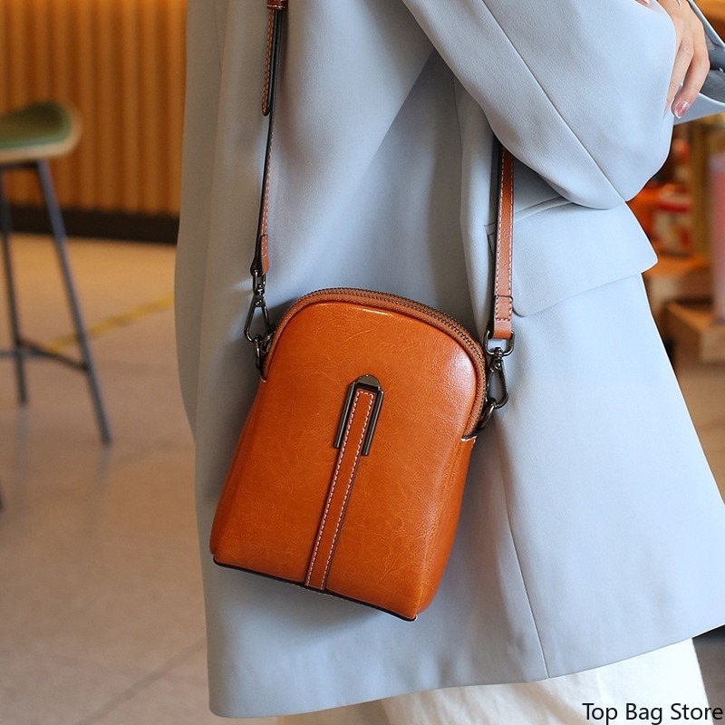 Genuine Leather Shoulder Shell - Quiet Luxury Bags Crossbody 评论和价格